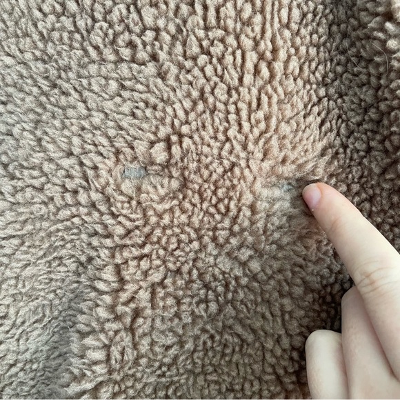 The Upside Fleece Teddy Jacket Brown Tan Zip Up Australian Womens Size 6 US - Picture 6 of 13